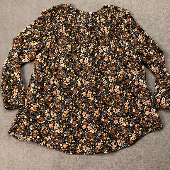 J. JILL Floral Cottagecore long sleeve flowy top size XS - Picture 5 of 9